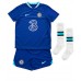 Cheap Chelsea Aubameyang #9 Home Football Kit Children 2022-23 Short Sleeve (+ pants)